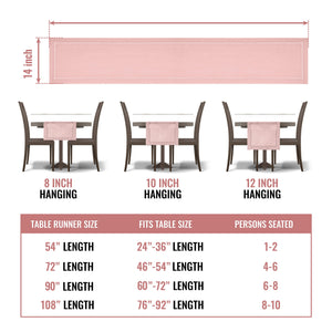 Rustic Farmhouse Hemstitch Table Runner | Rose Gold Pink