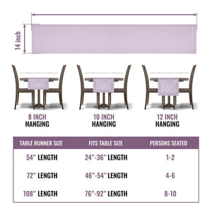 Rustic Farmhouse Hemstitch Table Runner | Lilac Purple