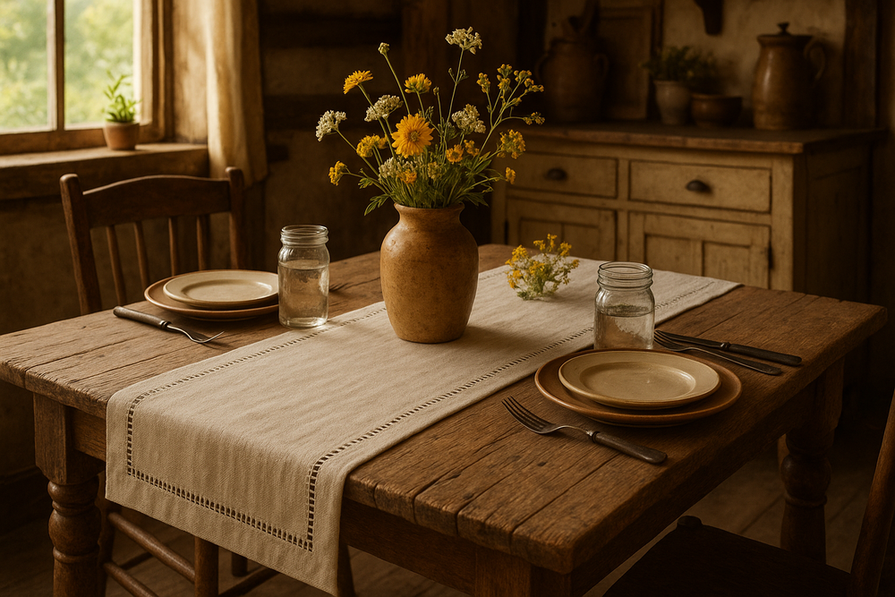 Bec Rustic 10 Best Rustic Farmhouse Table Runner Designs for a Cozy Fall Table Se ...
