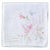 Women's Handkerchief White Fine Cotton 13 X 13 Inch with Pastel Flower Embroidery (Pack of 2)