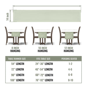 Rustic Farmhouse Hemstitch Table Runner | Sage Green