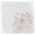 Women's Handkerchief White Fine Cotton Inch with Peach Pastel Flower Embroidery (Pack of 2)