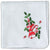 Women's Holiday Handkerchief White Fine Cotton Cloth with Red and Green Christmas Bells Embroidery 12 X 12 Inch (Pack of 2)