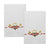 Christmas Holiday Horn and Holly Embroidery Design Kitchen Guest Bath Tea Hand Towels White with Hemstitch Border 14 X 22 Inch (Set of 2)